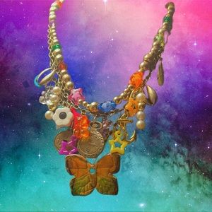 Multi layered charm necklace